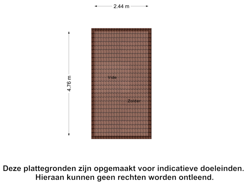 Bekijk plattegrond van Zolder van De Trije Roeden 1