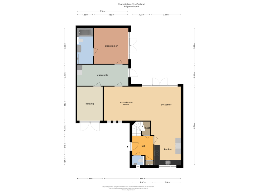 View floorplan of Begane Grond of Vaandriglaan 13