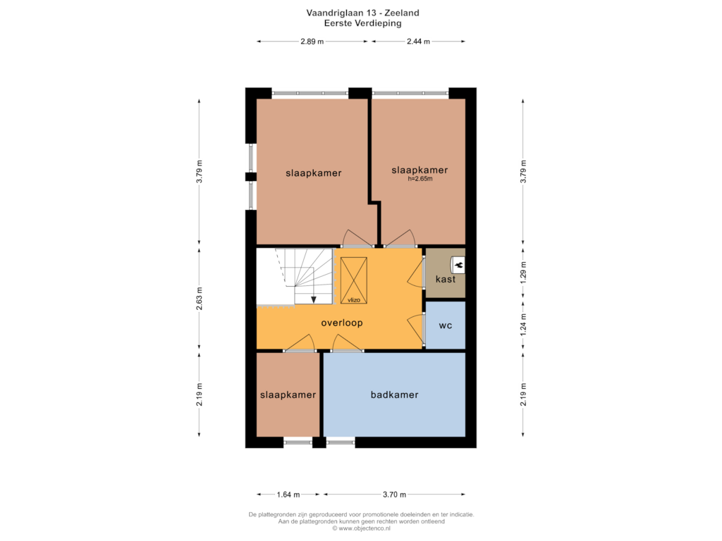 View floorplan of Eerste Verdieping of Vaandriglaan 13