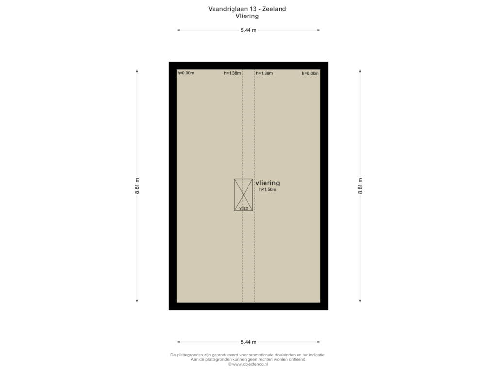 View floorplan of Vliering of Vaandriglaan 13