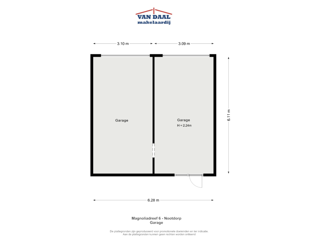 Bekijk plattegrond van Garage van Magnoliadreef 6