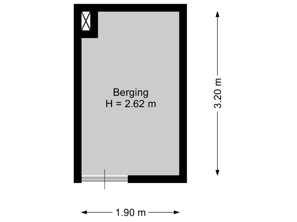 Bekijk plattegrond van Berging van Nijlânsdyk 89-B