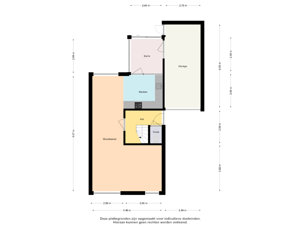 Bekijk plattegrond van Begane grond van Westergoleane 53