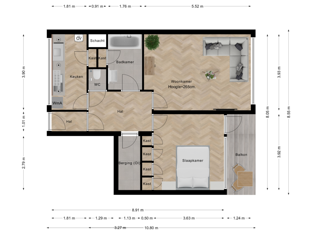 Bekijk plattegrond van First floor van Adelheidstraat 71