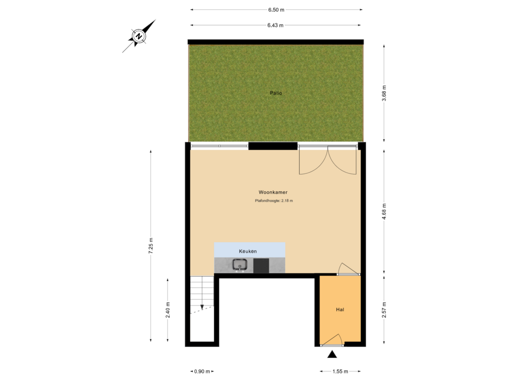 Bekijk plattegrond van Begane Grond Tuin van Tochtstraat 5-C