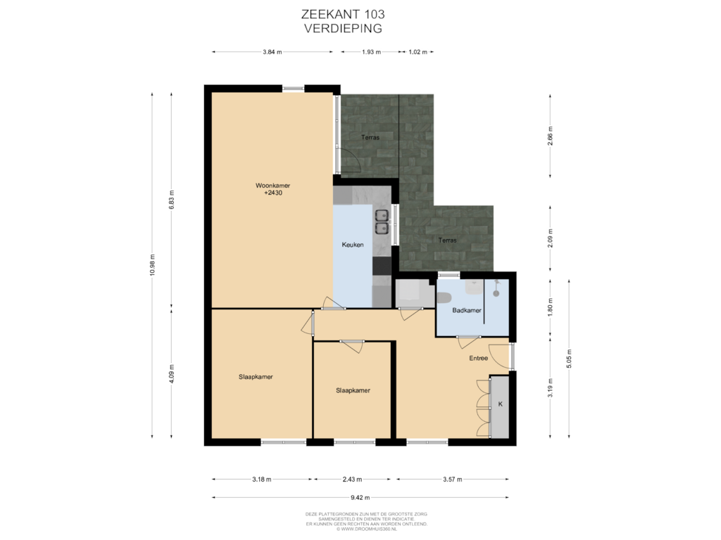 Bekijk plattegrond van Verdieping van Zeekant 103