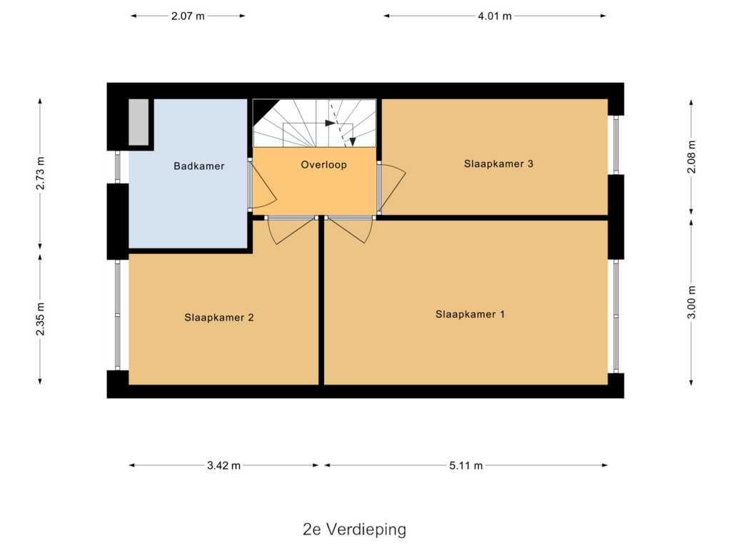 Bekijk plattegrond van 1e Verdieping van Elandenburg 74