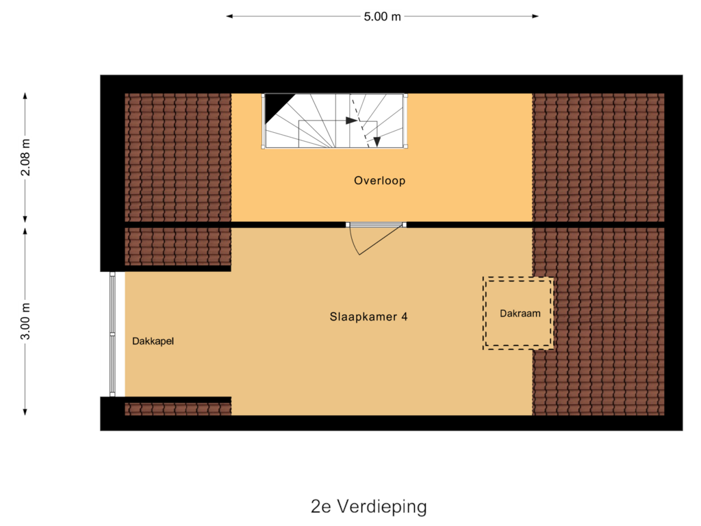 Bekijk plattegrond van 2e Verdieping van Elandenburg 74