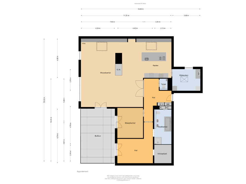 Bekijk plattegrond van Appartement van Beneluxlaan 675