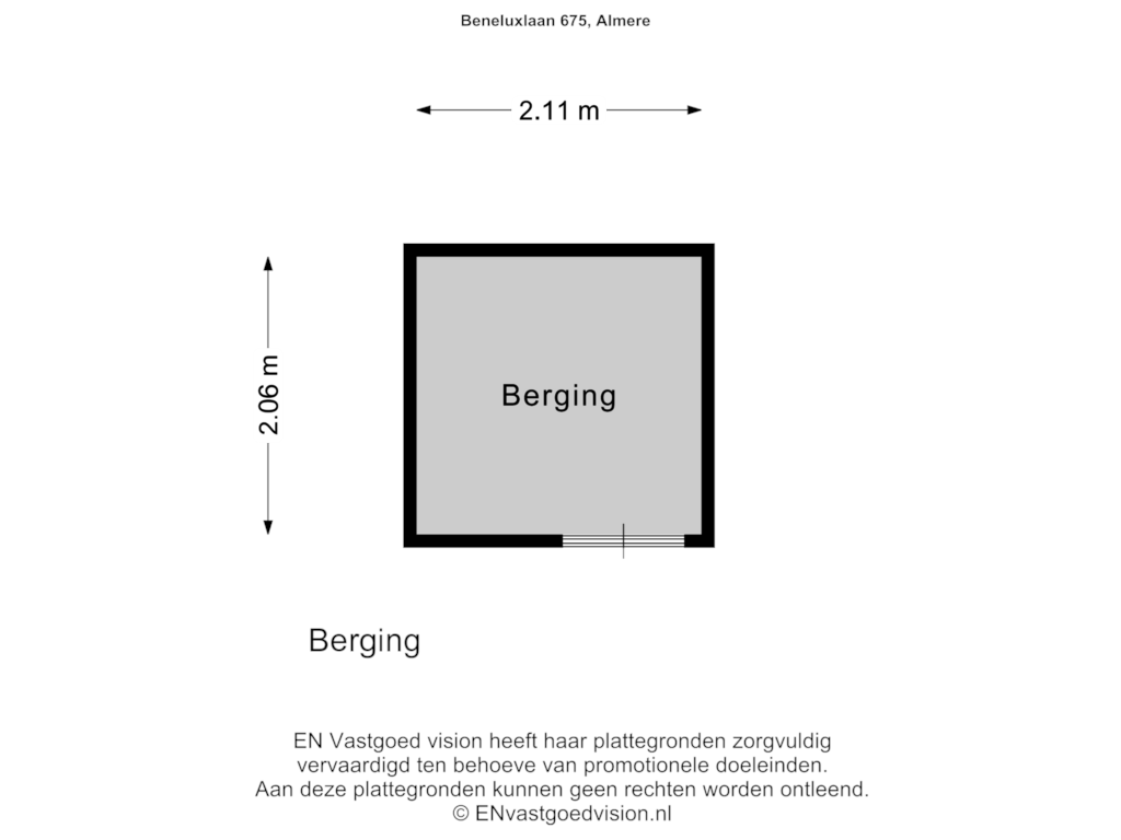 Bekijk plattegrond van Berging van Beneluxlaan 675