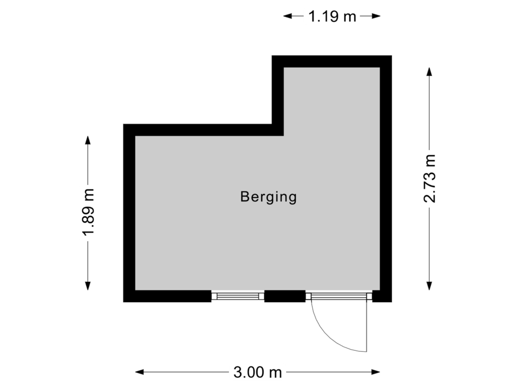 Bekijk plattegrond van Berging van Poelruiter 7