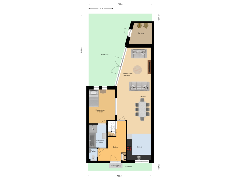 Bekijk plattegrond van Situatie van Van Oldenbarneveltstraat 4