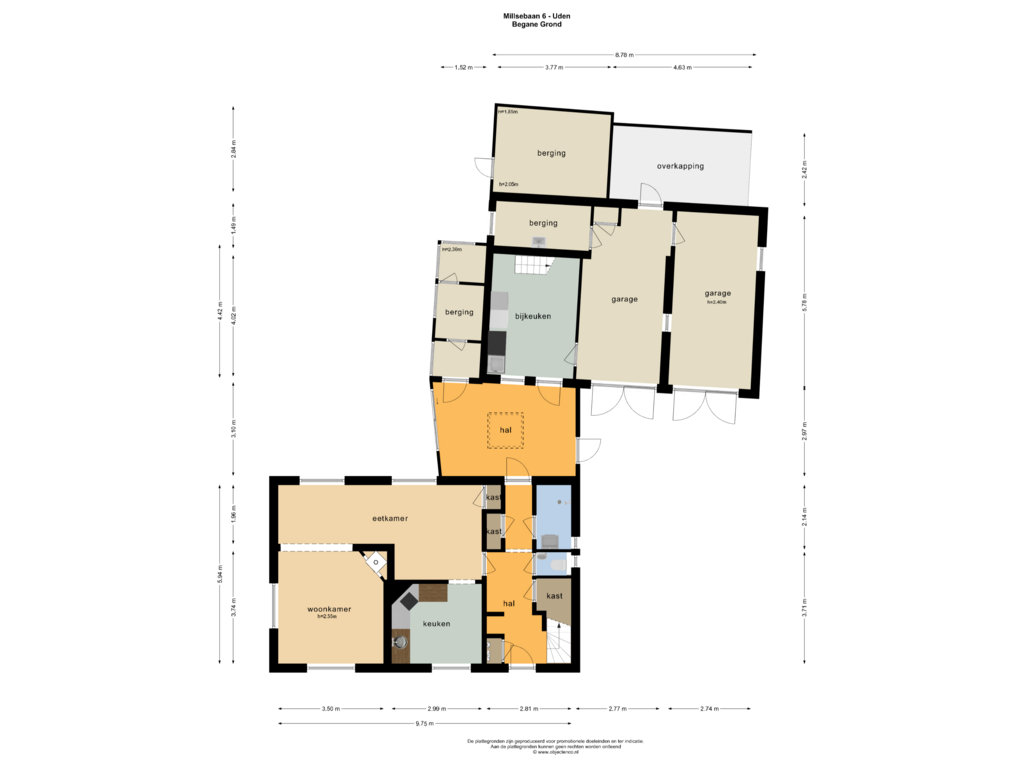 View floorplan of Begane Grond of Millsebaan 6