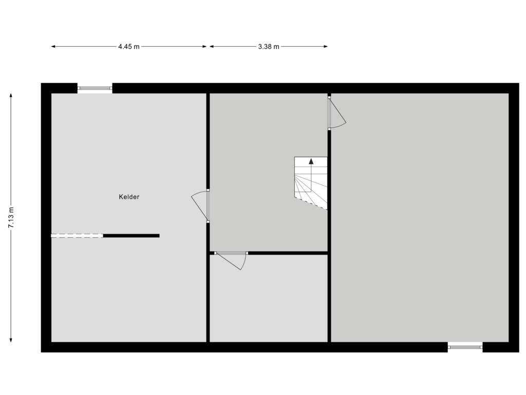 Bekijk plattegrond van Kelder van Veldstraat 8