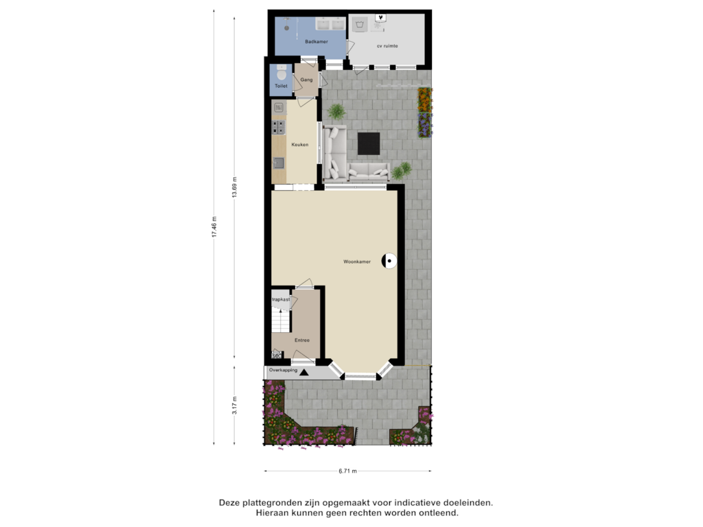 View floorplan of Begane Grond Tuin of Buygersstraat 30