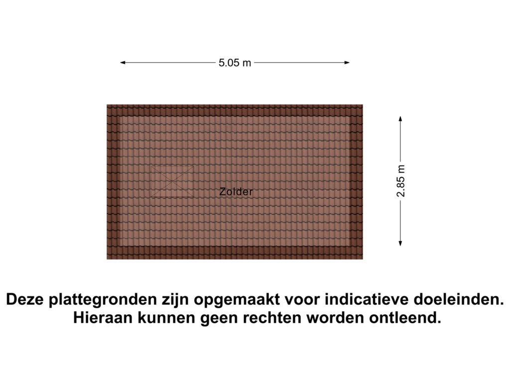 View floorplan of Zolder of Buygersstraat 30