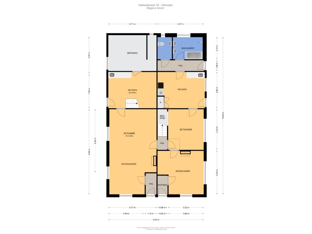 Bekijk plattegrond van Begane grond van Kasteelselaan 24