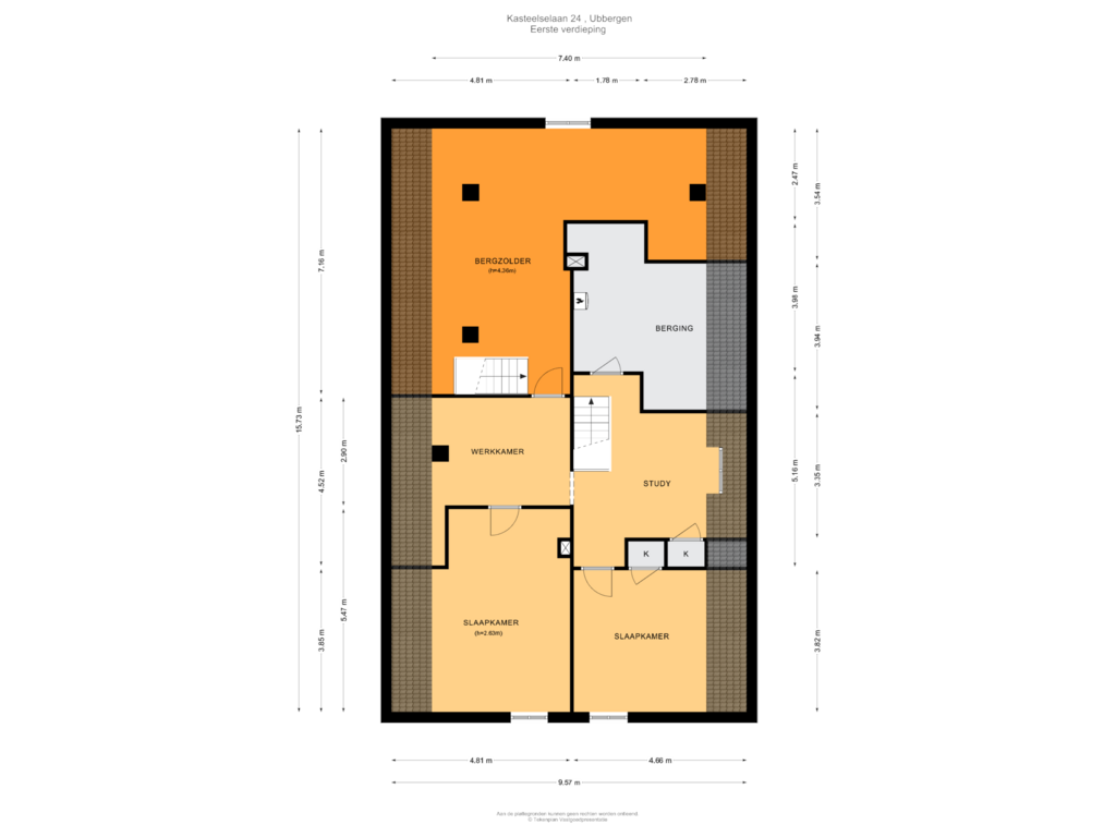 Bekijk plattegrond van Eerste verdieping van Kasteelselaan 24