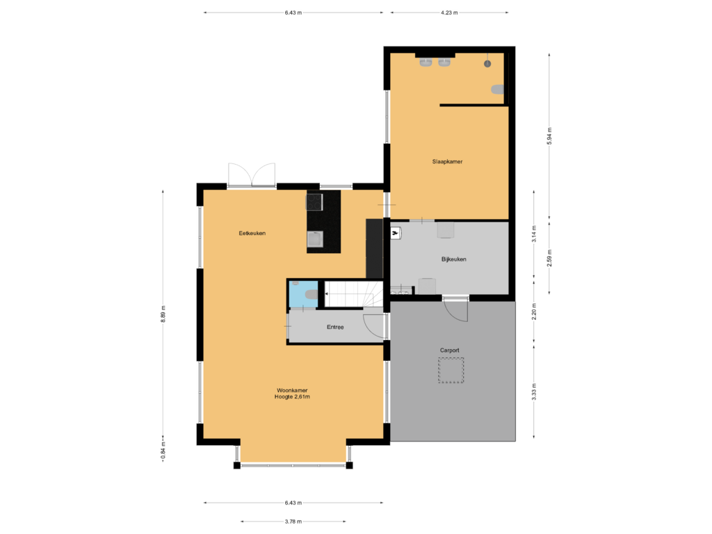 Bekijk plattegrond van Begane grond van Roderveld 33