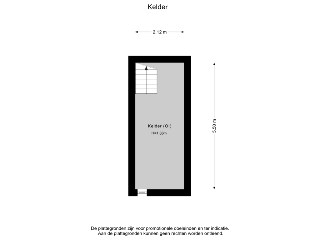 View floorplan of Kelder of Gelderselaan 70