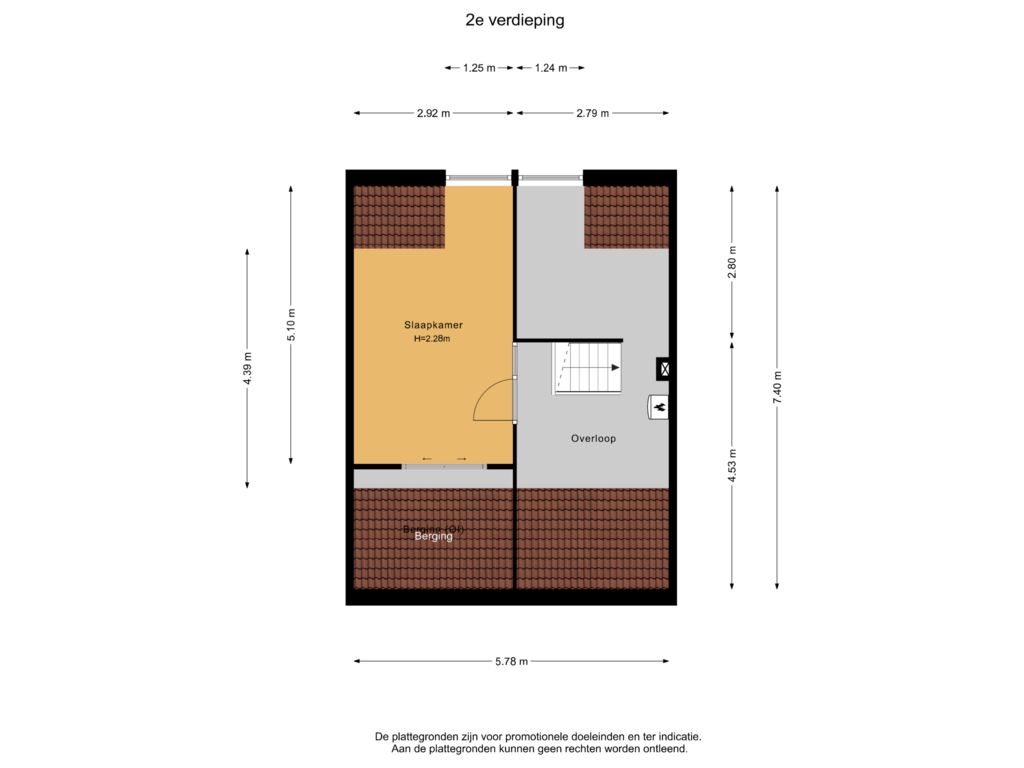 View floorplan of 2e verdieping of Gelderselaan 70