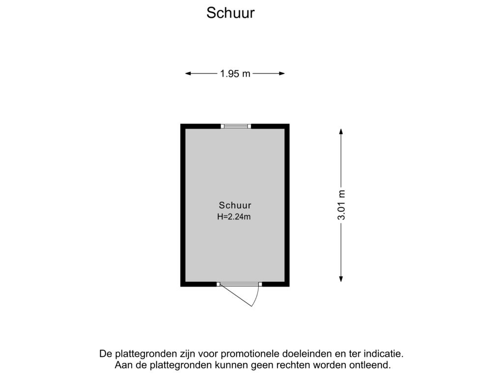 View floorplan of Schuur of Gelderselaan 70