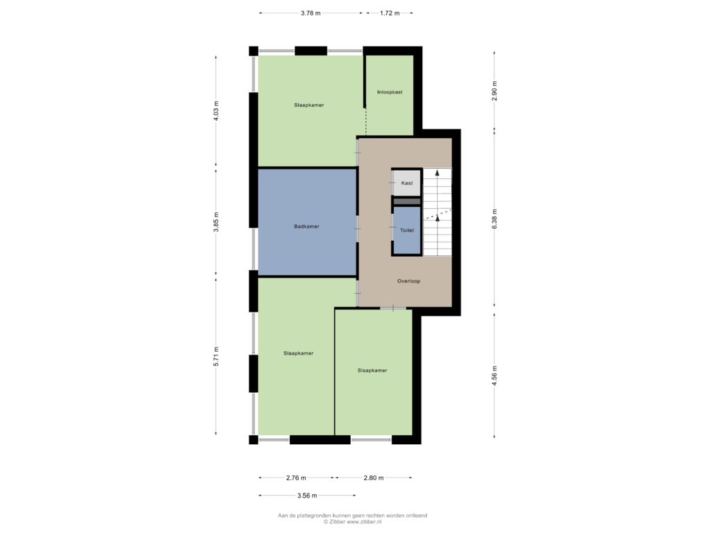 View floorplan of Eerste verdieping of Waterjuffer 9