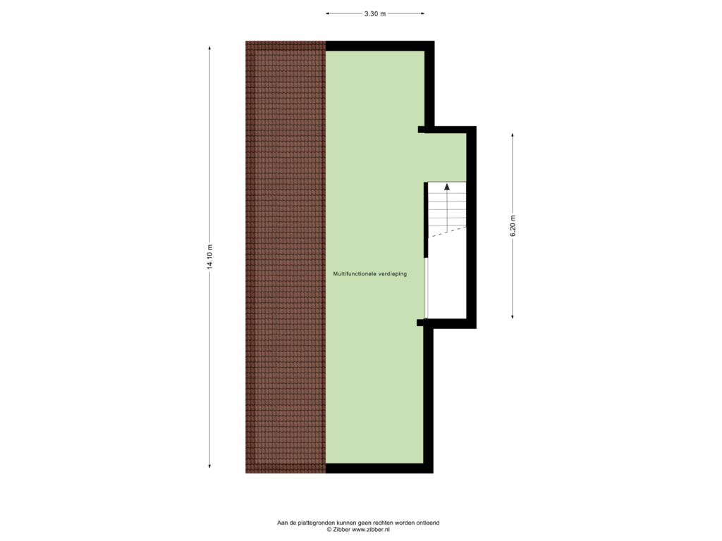 View floorplan of Zolder of Waterjuffer 9