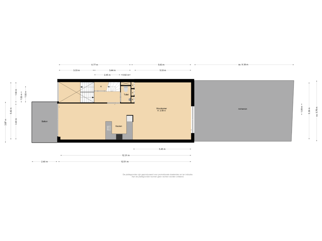 Bekijk plattegrond van BEL-ETAGE van Van de Hulsthof 20