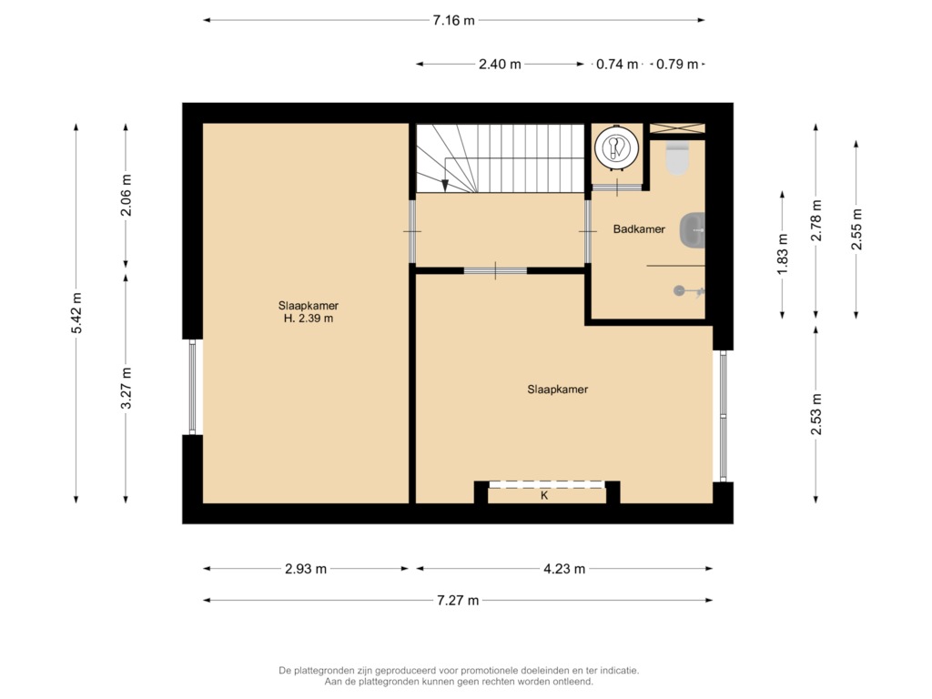 Bekijk plattegrond van 2E VERDIEPING van Van de Hulsthof 20