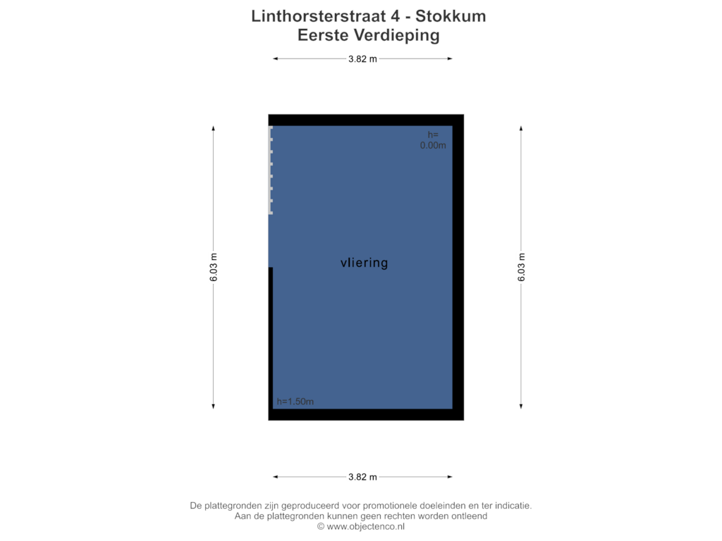 Bekijk plattegrond van Eerste Verdieping van Linthorsterstraat 4