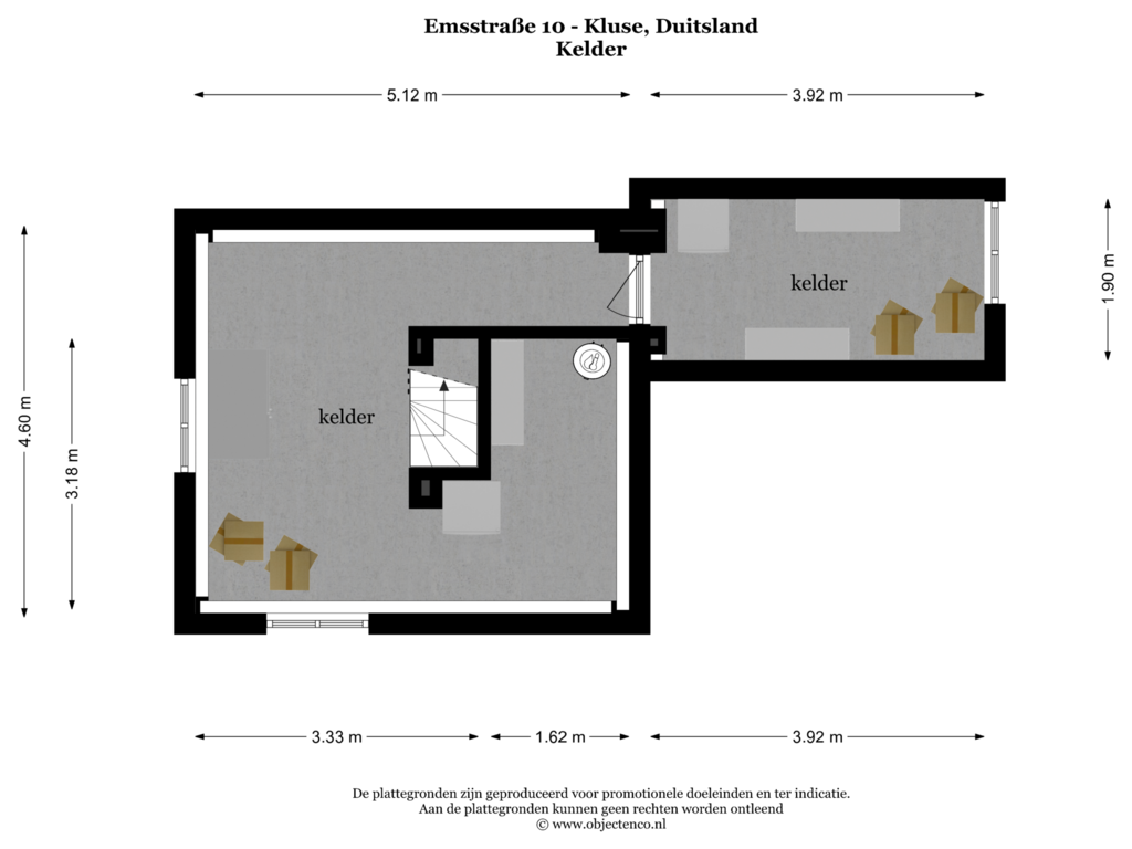 Bekijk plattegrond van KELDER van Emsstraße 10