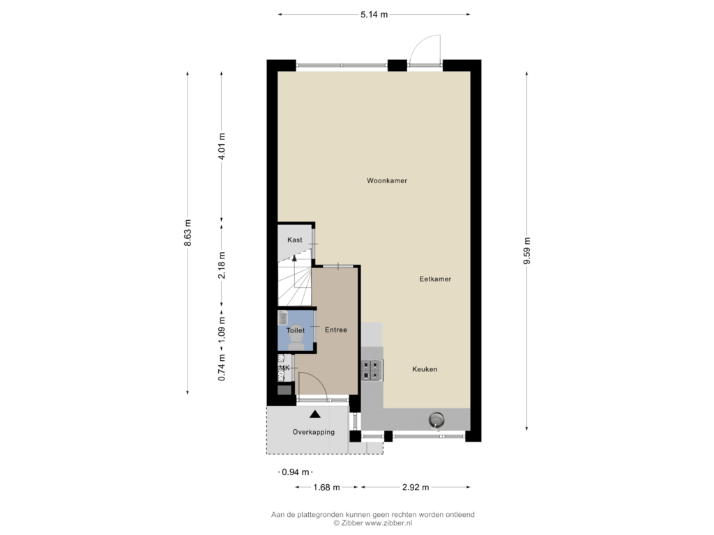 Bekijk plattegrond van Begane Grond van Stationsstraat 66