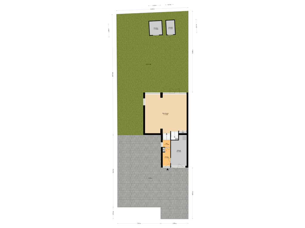 View floorplan of Situatie of Karolingersweg 222