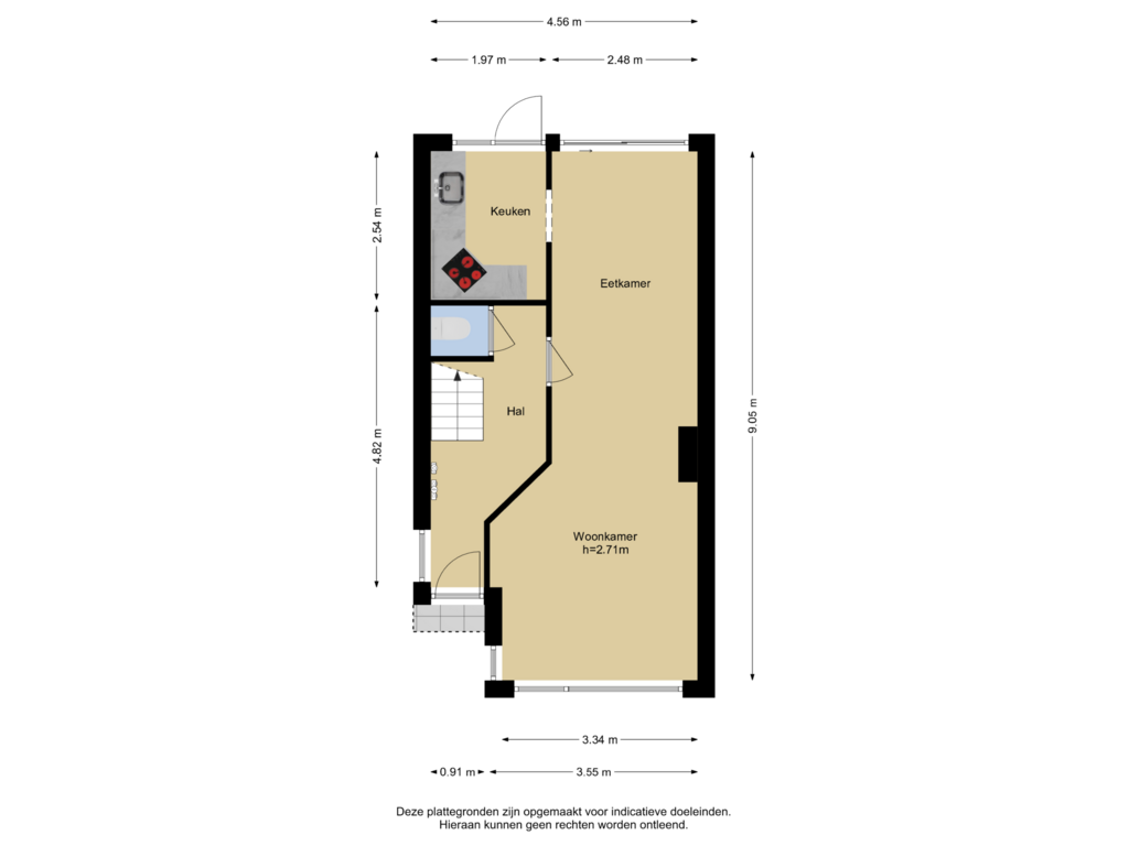 Bekijk plattegrond van Begane grond van Kortenhoefsestraat 30