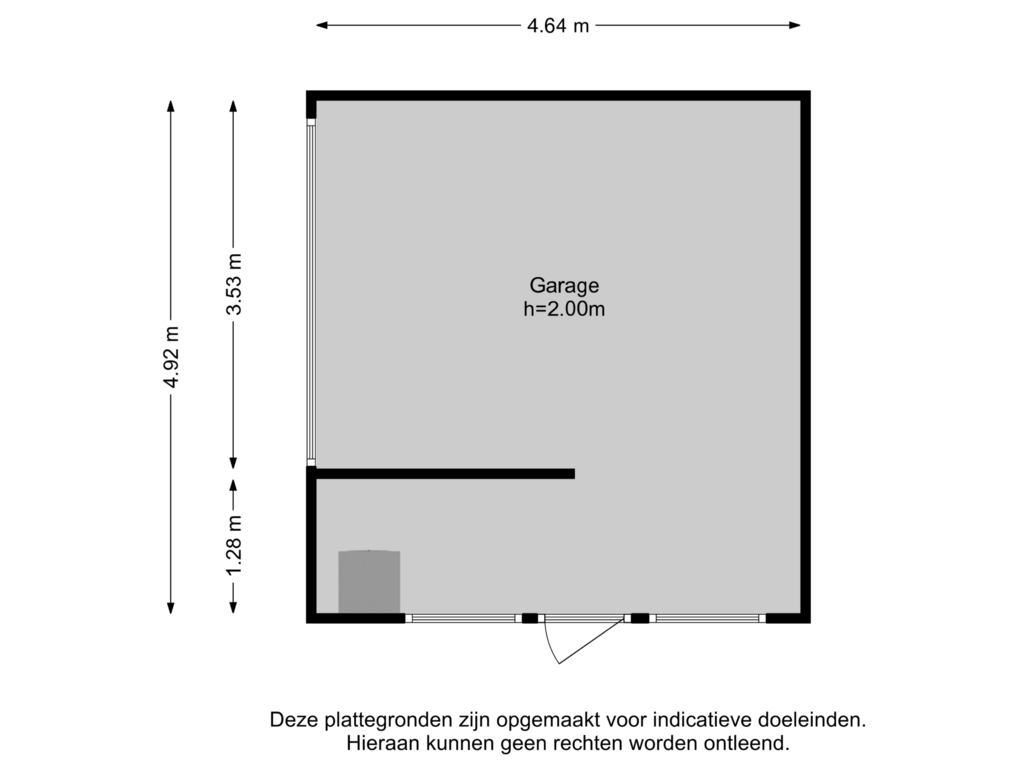 Bekijk plattegrond van Garage van Kortenhoefsestraat 30