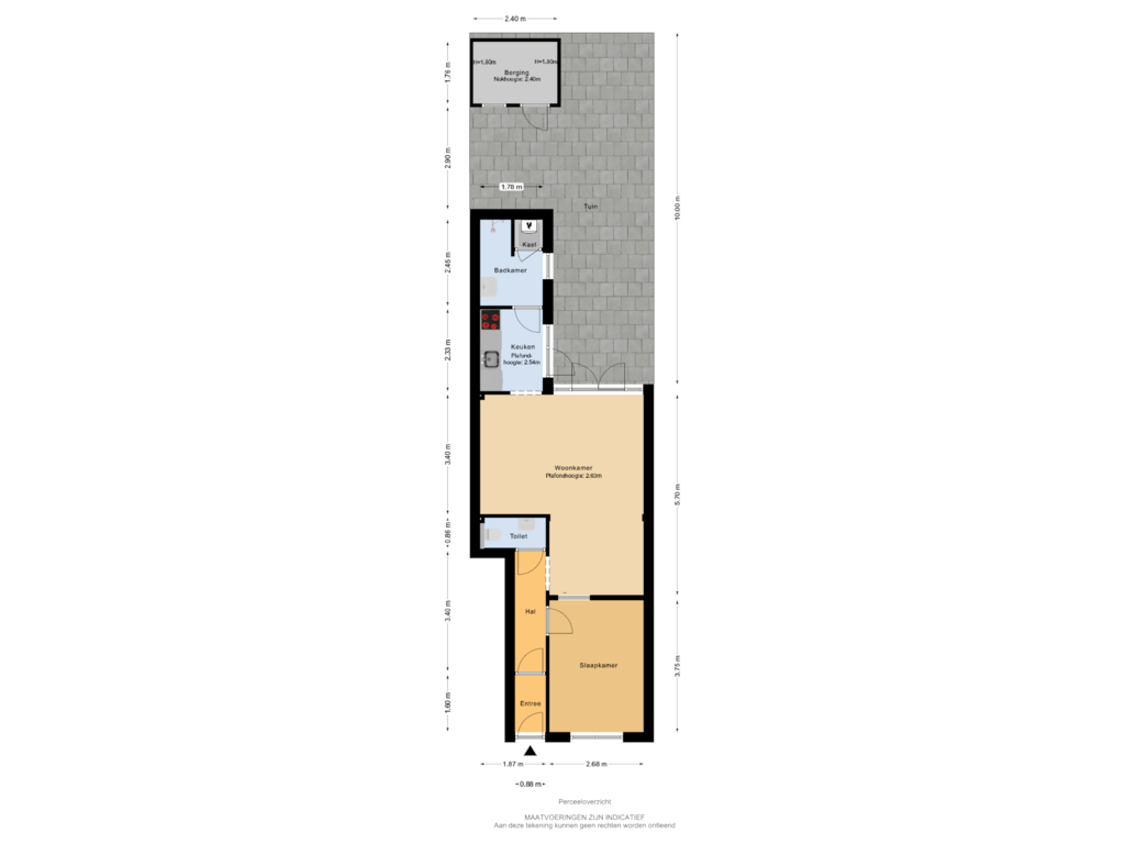 View floorplan of Perceeloverzicht of Potgieterstraat 10-A