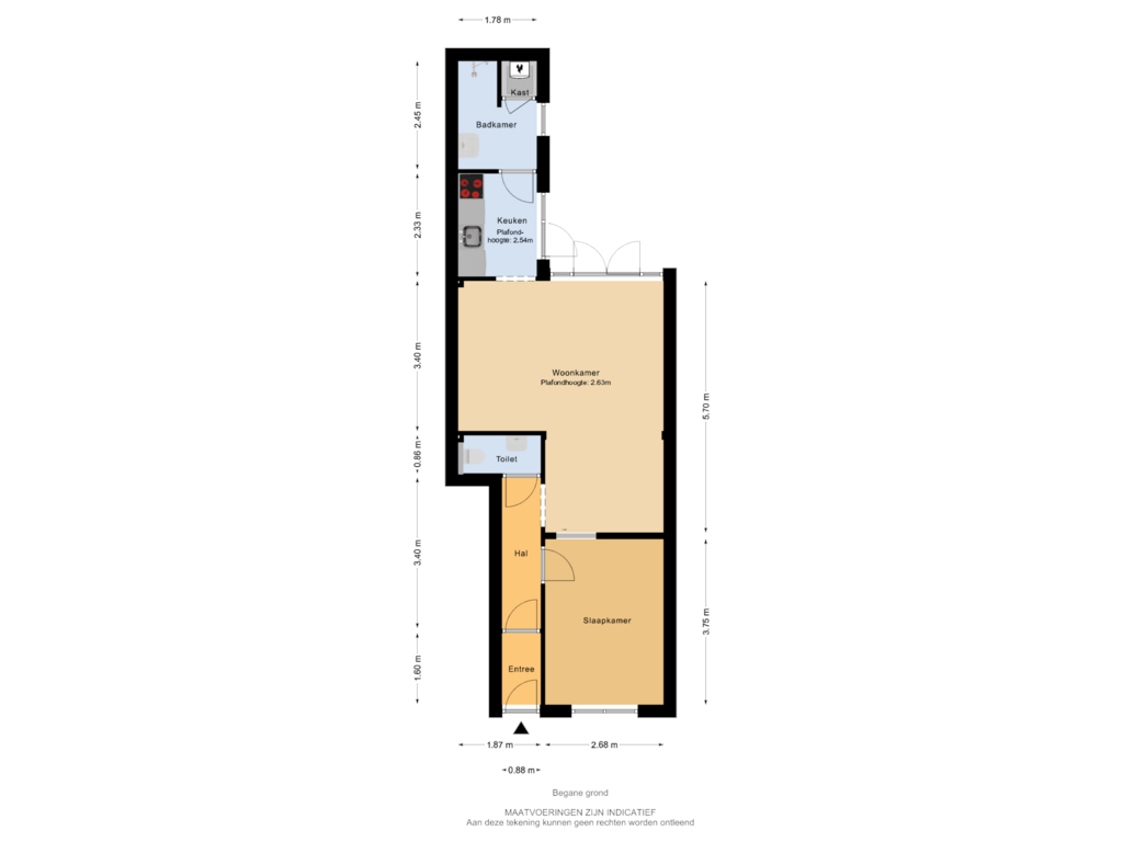 View floorplan of Begane grond of Potgieterstraat 10-A