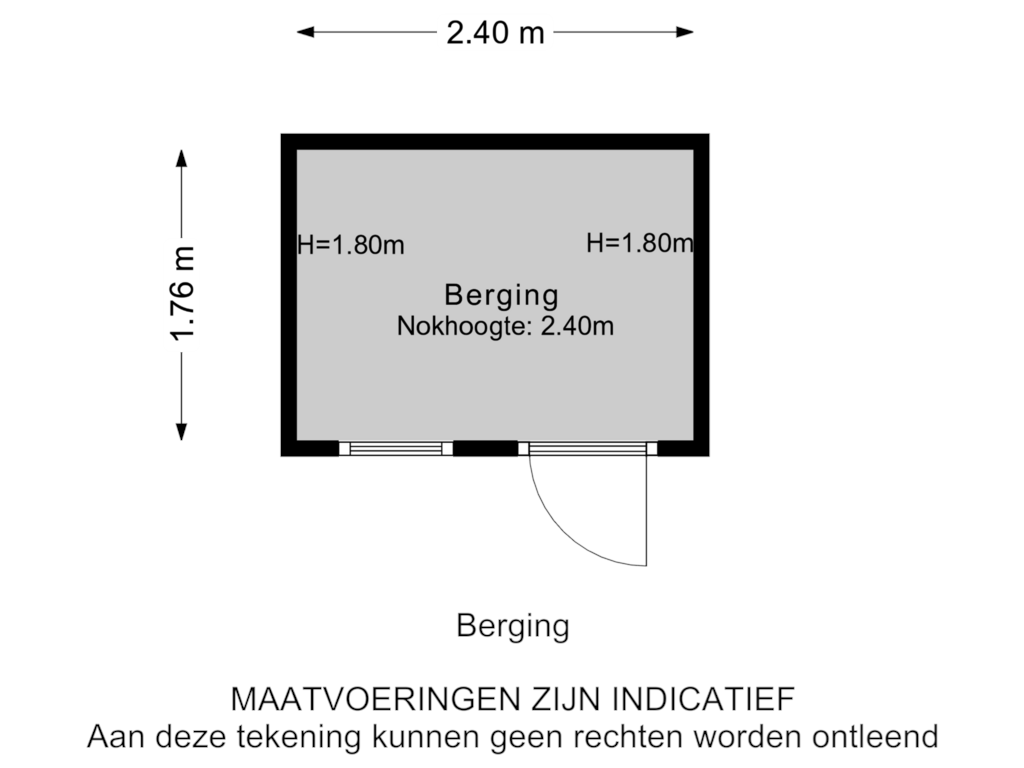 View floorplan of Berging of Potgieterstraat 10-A