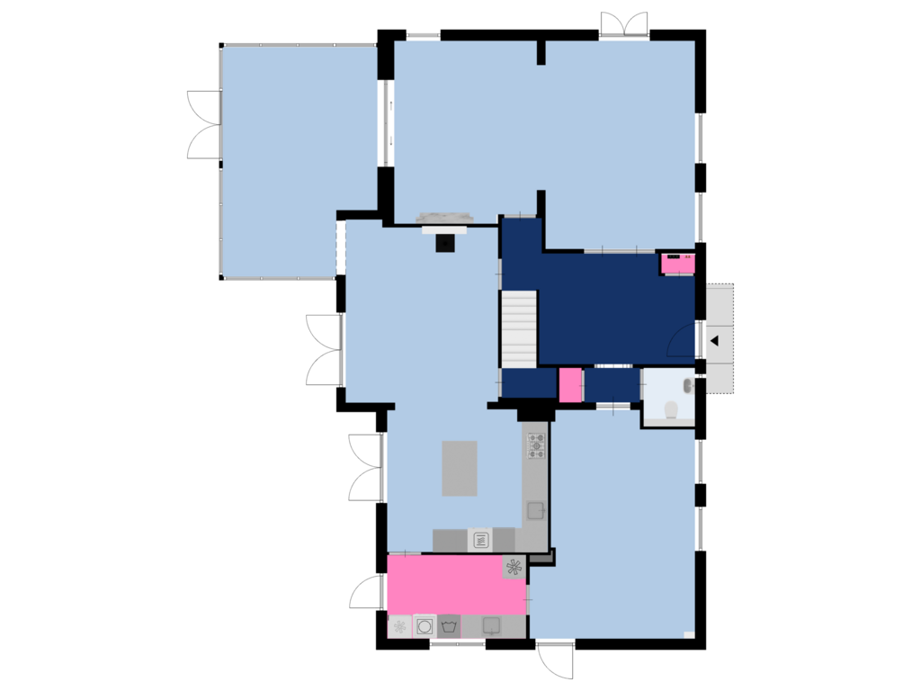 Bekijk plattegrond van Begane grond van Wilhelminastraat 67