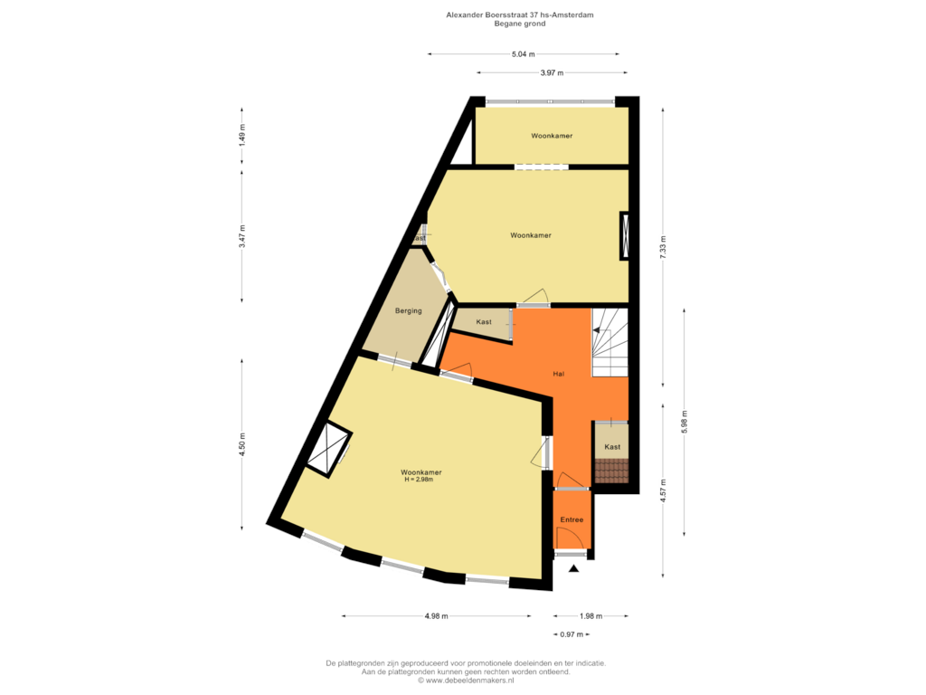 Bekijk plattegrond van Begane grond van Alexander Boersstraat 37-H