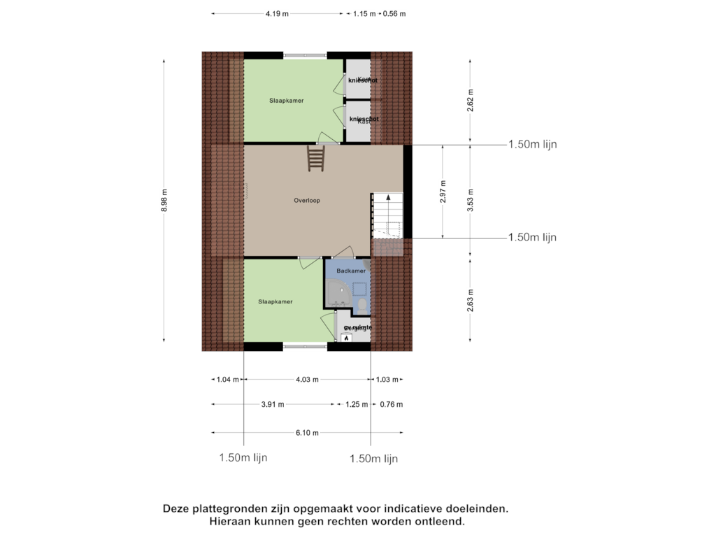 Bekijk plattegrond van Tweede Verdieping van Goudhoekweg 16