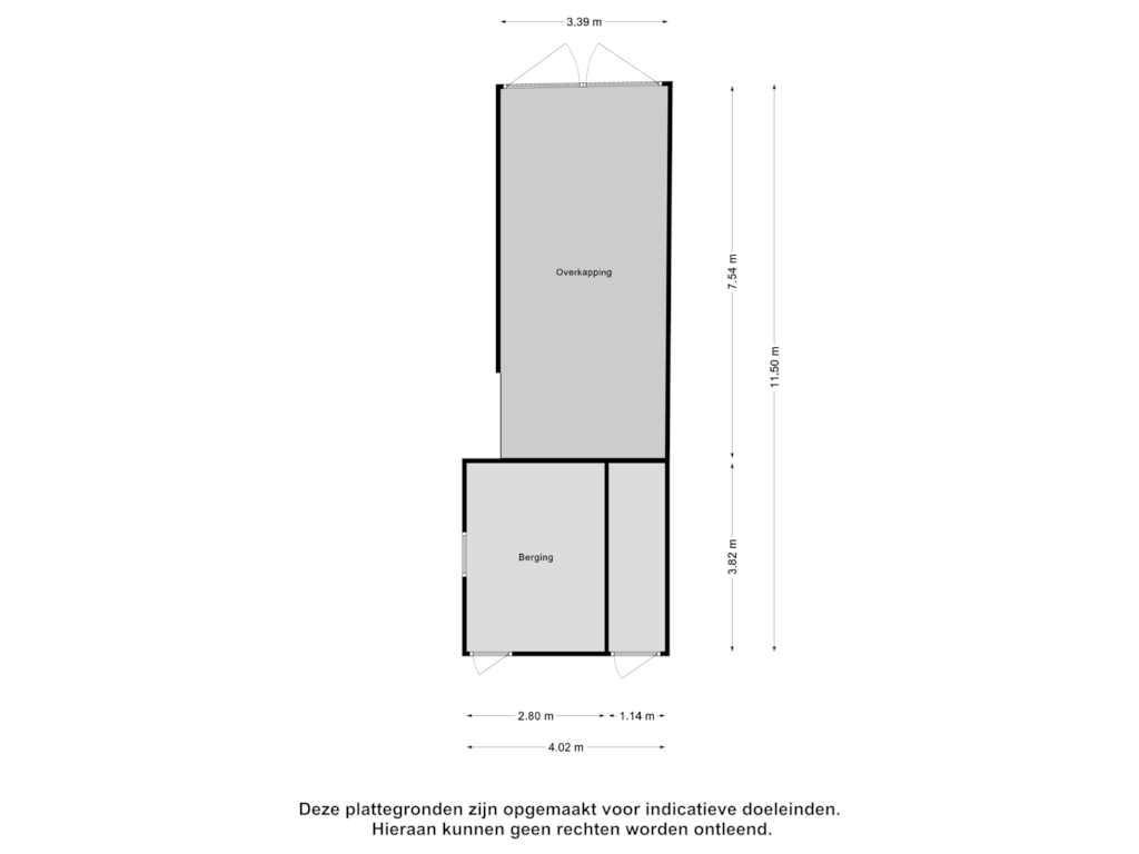 Bekijk plattegrond van Berging van Goudhoekweg 16