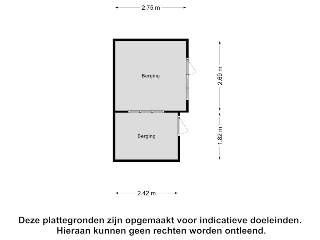 Bekijk plattegrond van Berging van Goudhoekweg 16