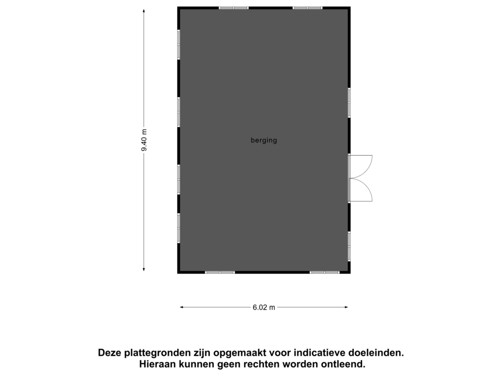 View floorplan of Berging of Noord-Spierdijkerweg 201