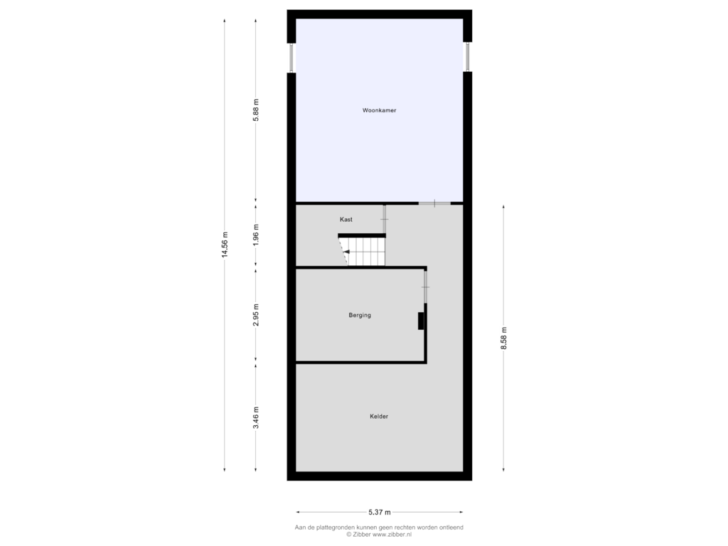 Bekijk plattegrond van Souterrain van Galderseweg 17