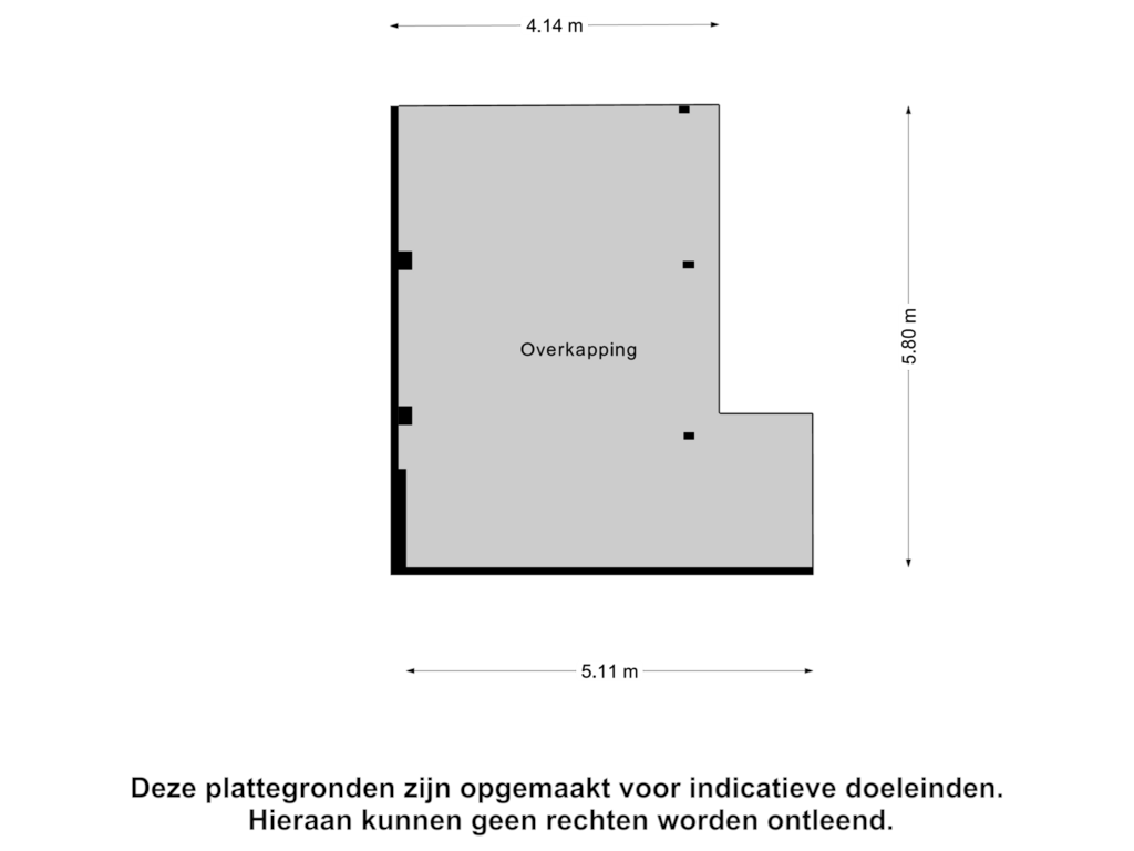 Bekijk plattegrond van Overkapping van Bachlaan 174