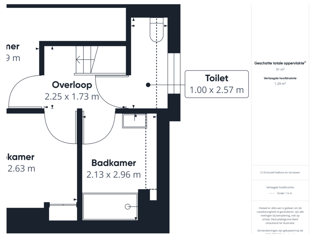 Bekijk plattegrond van 1e Verdieping van Westkade 61