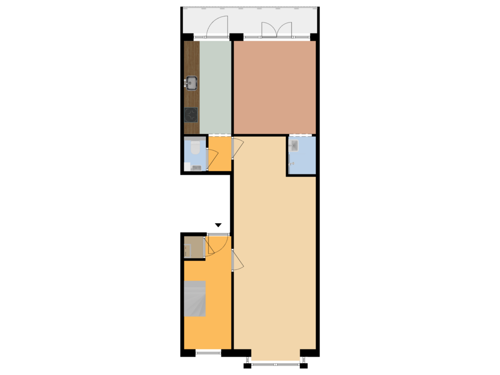 View floorplan of Tweede Verdieping of Bas Jungeriusstraat 244-C02