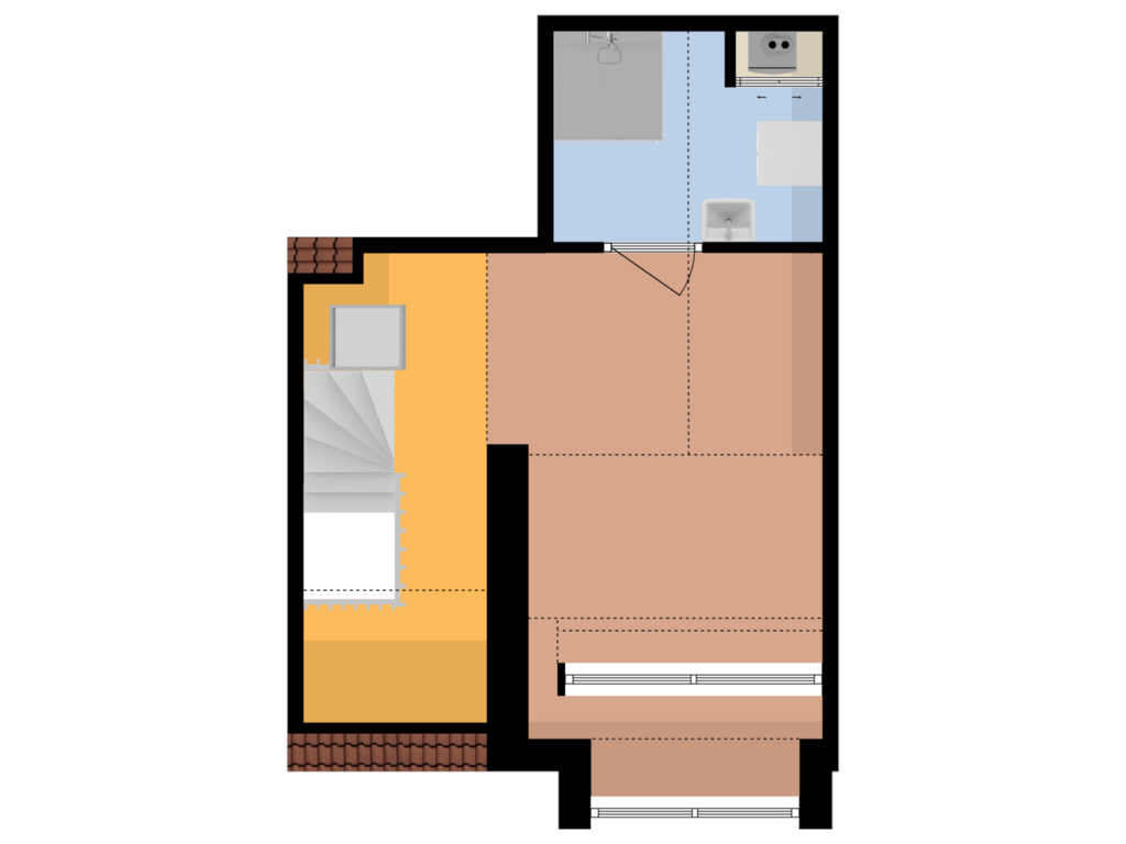 View floorplan of Derde Verdieping of Bas Jungeriusstraat 244-C02